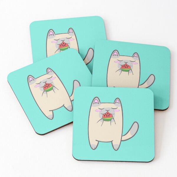Item preview, Watermelon Snack Kitty designed and sold by Facebook.com/ ArtByAmyMinori.