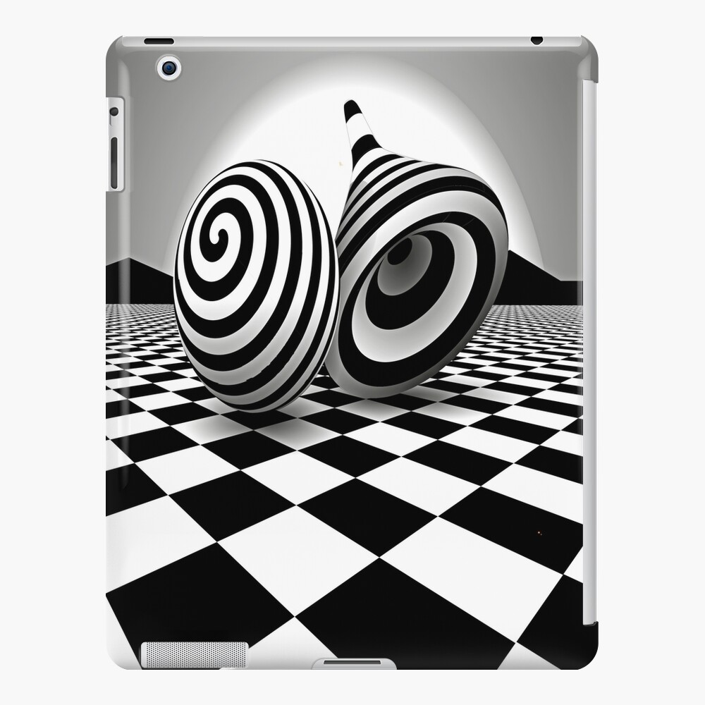 Black And White Op-Art Spiral iPad Case & Skin for Sale by artsandsoul