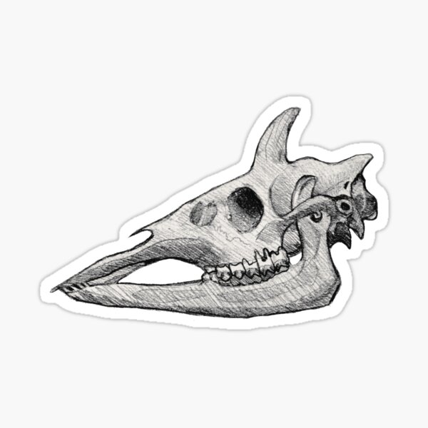 Okapi Skull Sticker