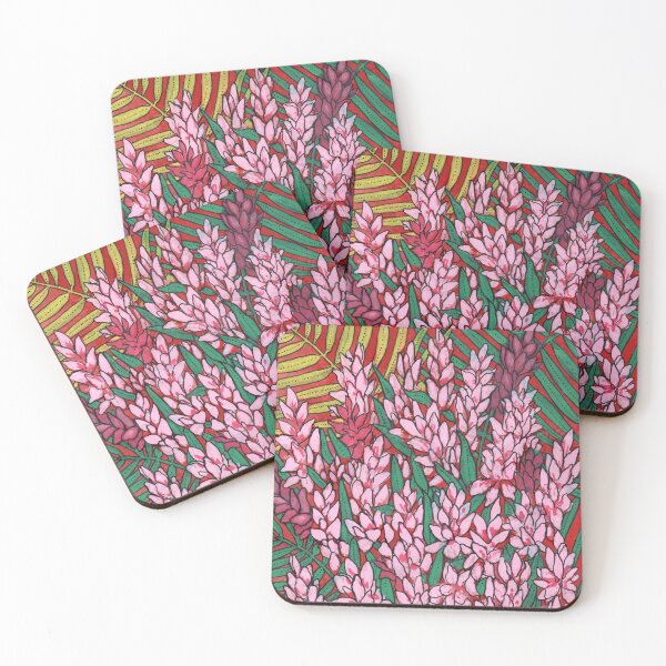 Item preview, Pink Cone Ginger Jungle Queen Tropical Flowers designed and sold by Julia Khoroshikh.