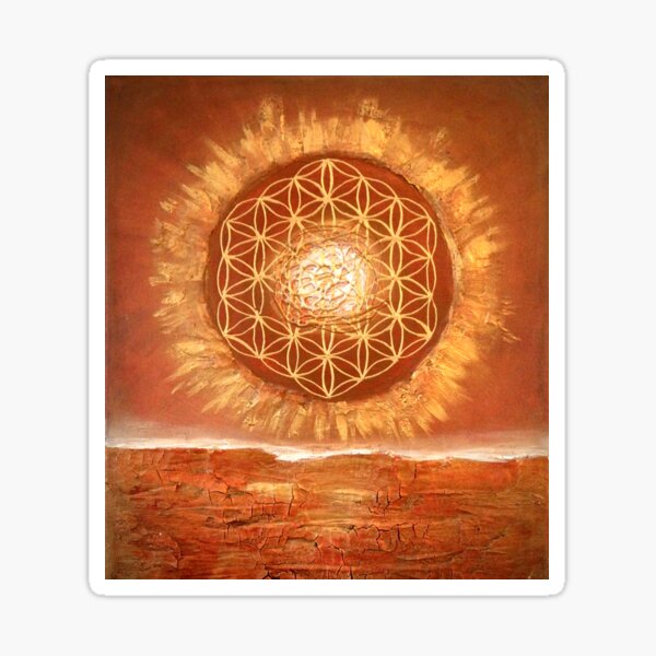 Heilige Geometrie - Sonne Lebensblume Sticker