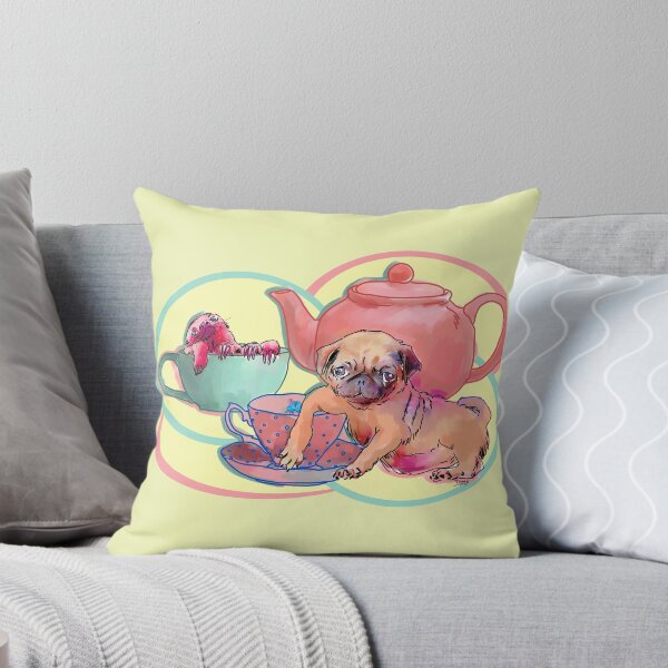 Item preview, Pug and Sloth Tea Party designed and sold by donnadavisart.