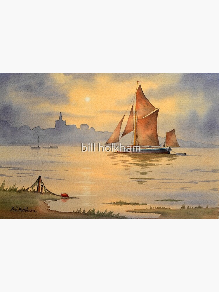 Thames Barge At Sunset Maldon Essex by billholkham