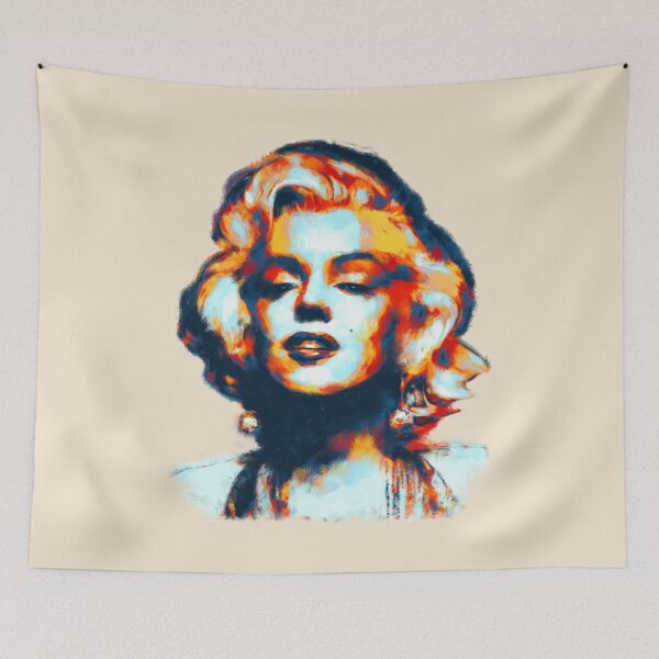 Item preview, Marilyn Monroe Retro Painting | Wall Art | Home Decor | T Shirt | Reusable Facemask Design designed and sold by Any Color Designs.