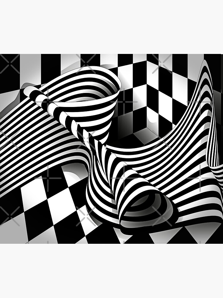 "Op Art Optical Effects Through Pattern and Line" Photographic Print