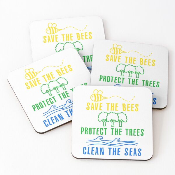 Item preview, Save the bees, protect the trees, clean the seas designed and sold by nmdesigns1.