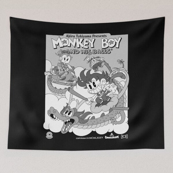 Item preview, Goku Monkey Boy and his Balls Retro anime 30s cartoon designed and sold by AlteregoShop.