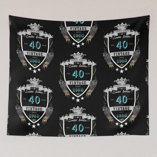 Item preview, Vintage 1980 40th Birthday - Turquoise designed and sold by ryanwfraser.