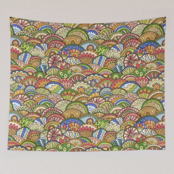 Item preview, Colorful doodle scales designed and sold by Elsbet.