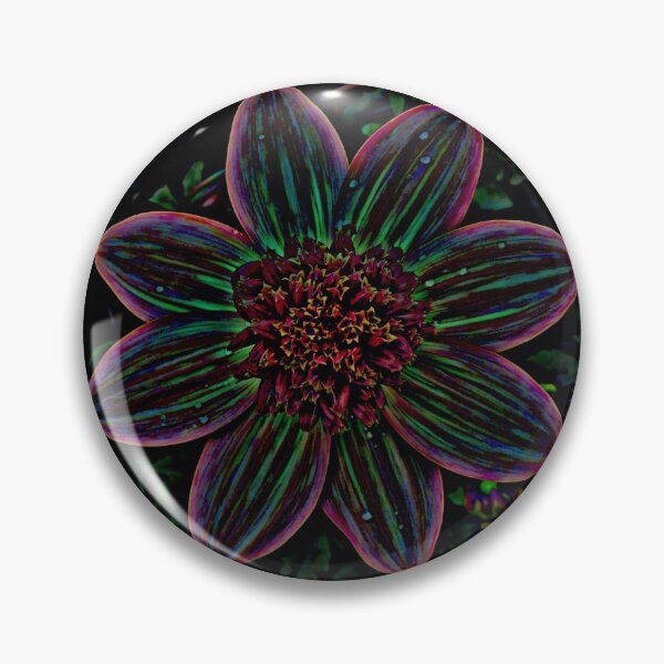 Item preview, Anemone Dahlia Neon Lines Single designed and sold by RainbowBean.