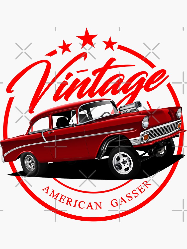 American 1957 Chevy Gasser Sticker For Sale By Yourauto Redbubble