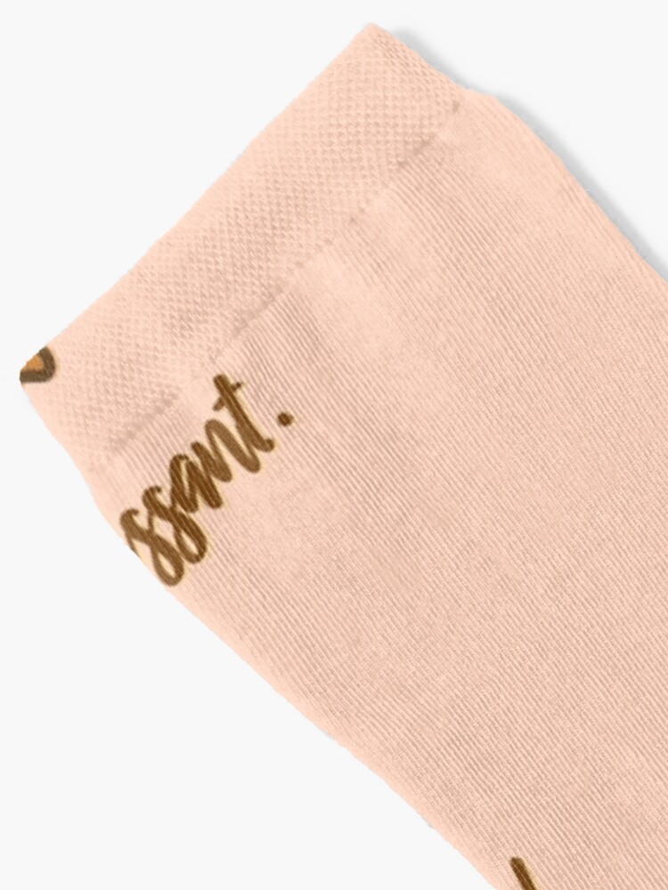 Alternate view of Stop! I could've dropped my croissant! - Vine Design Socks