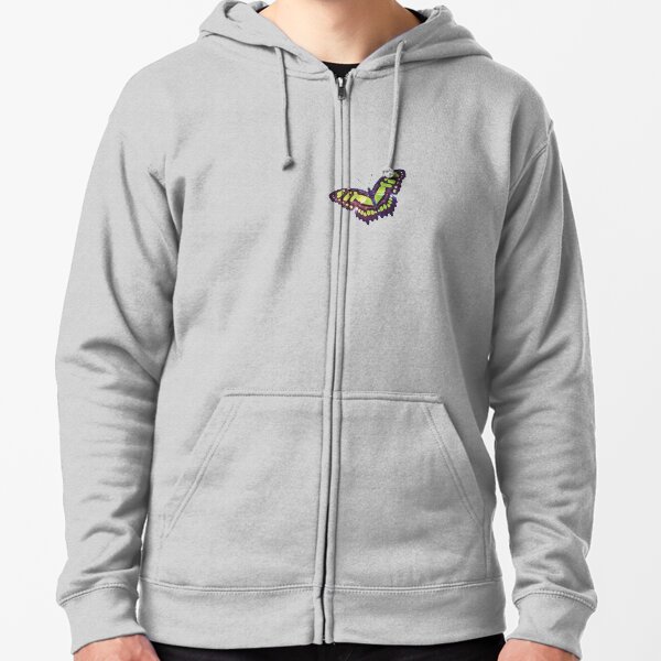Siporeta Stelenes, Malachite Butterfly Zipped Hoodie