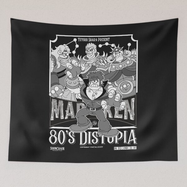 Item preview, Hokuto no Ken 80s Distopia Anime Retro anime 30s Cartoon style designed and sold by AlteregoShop.