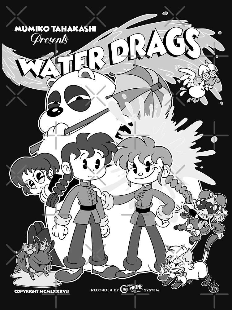 "Ranma Water Drags 30s Retro anime old 30s Cartoon" T-shirt by AlteregoShop | Redbubble