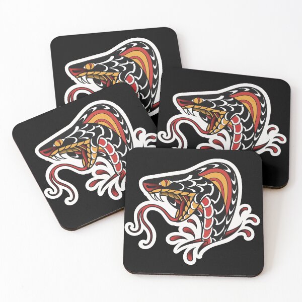 Item preview, Black snake, traditional style tattoo / old school / traditional snake designed and sold by Saphirtattoos.