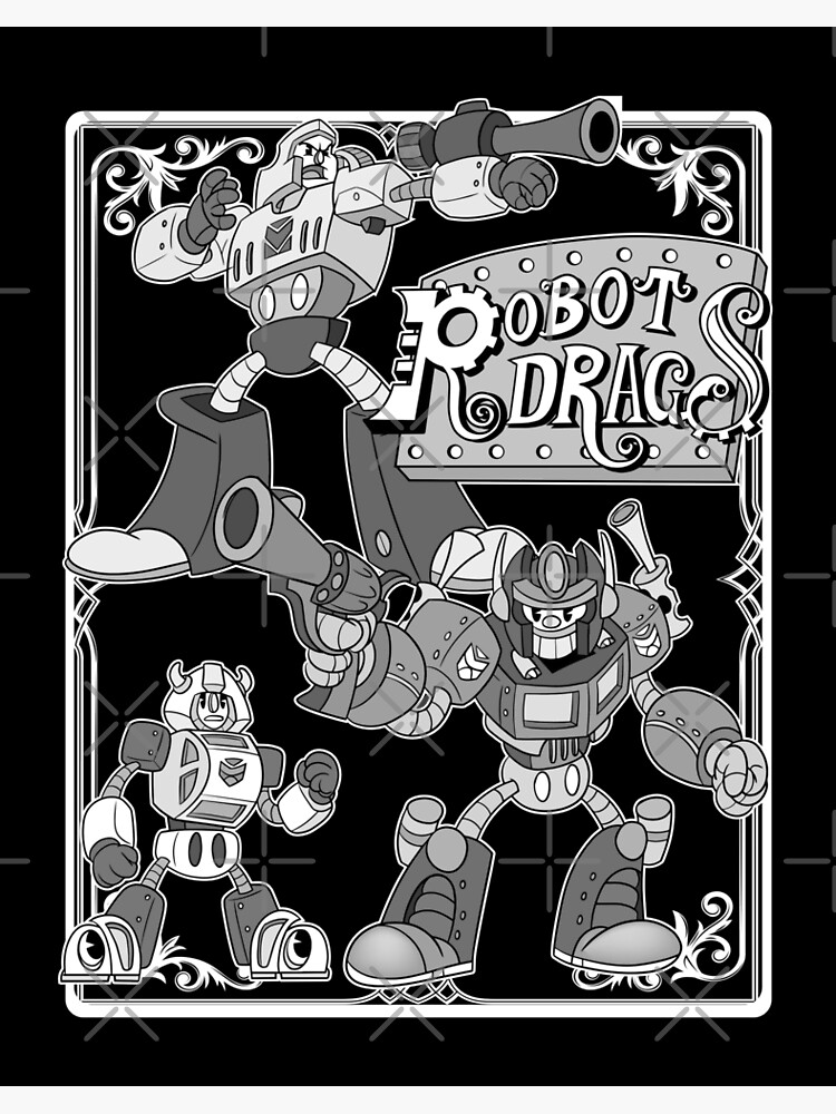 Steampunk Robot Drags Retro anime retro 30s cartoon style Art Board Print