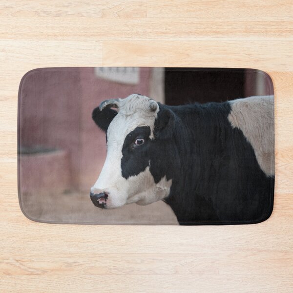 Item preview, Black & White Cow, infront of pink wall designed and sold by Vassia Sarri.