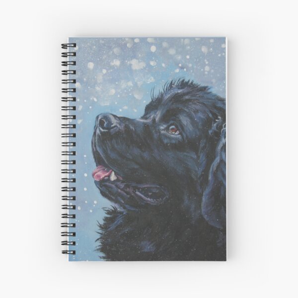 Newfoundland Dog Fine Art Painting Spiral Notebook