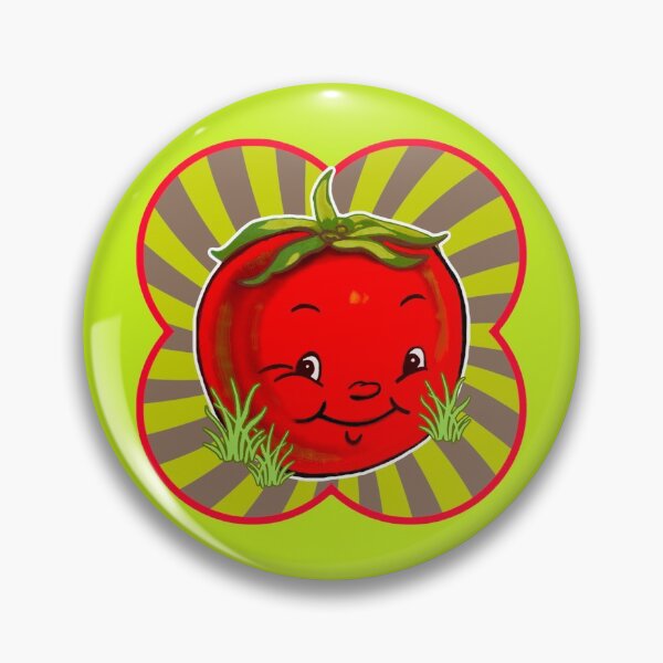 Item preview, Cute kawaii vintage inspired red tomato designed and sold by CirqueBizerk.