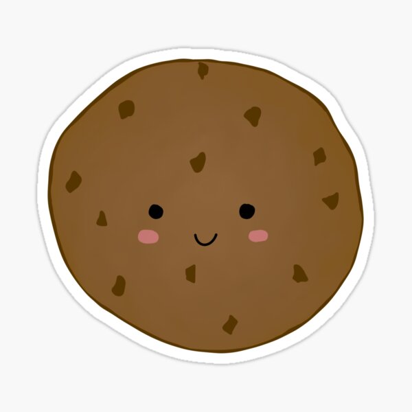 Cute Chocolate Cookie Sticker - Sticker Mania