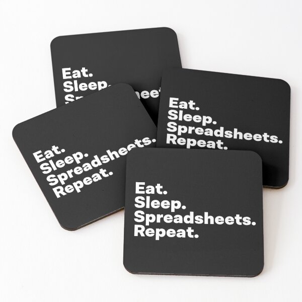 Item preview, Eat Sleep Spreadsheets Repeat designed and sold by teesaurus.