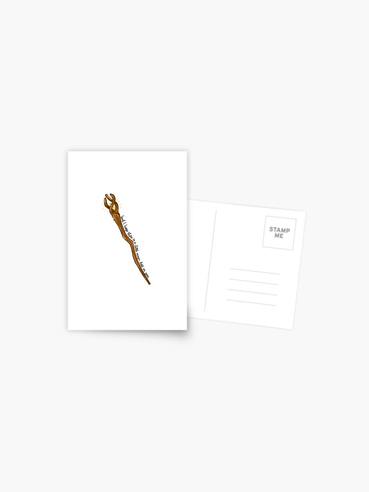 Carte Postale Baton Original De L Assistant Fanart Onward Avec Citation Mais J Espere Qu Il Y A Un Peu De Magie En Vous Par Kellycrit Redbubble