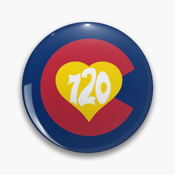 Item preview, Hand Drawn Colorado Heart Flag 720 Area Code designed and sold by itsrturn.