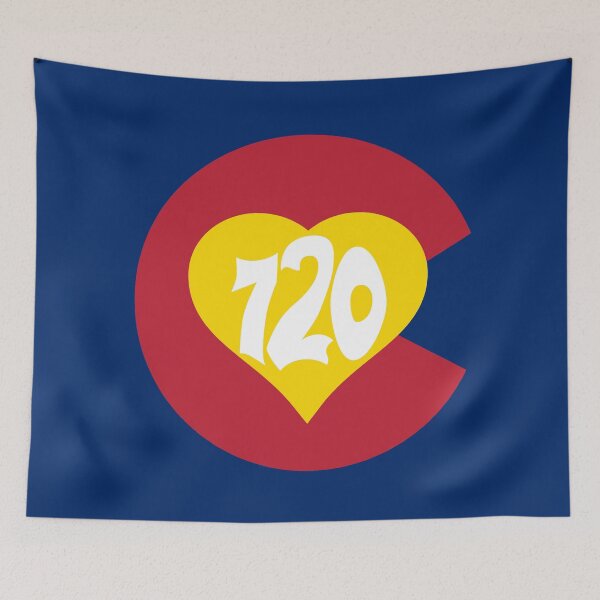 Item preview, Hand Drawn Colorado Heart Flag 720 Area Code designed and sold by itsrturn.