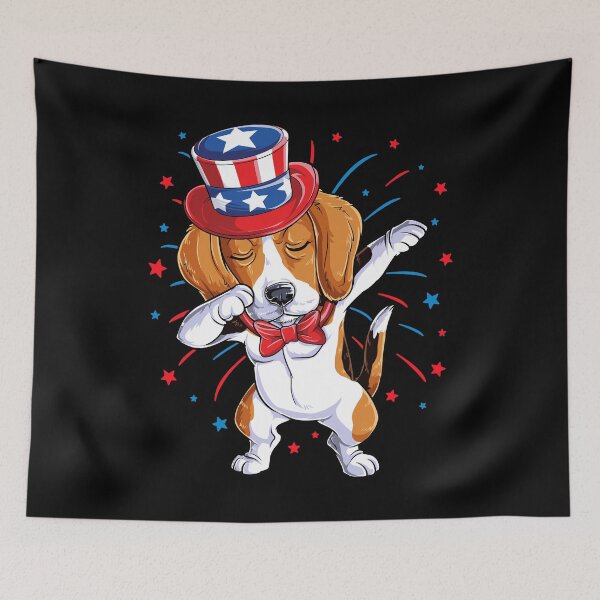 Item preview, Dabbing Beagle 4th of July Shirt for Men Women Boys Girls Kids Dog Lover Gifts designed and sold by LiqueGifts.