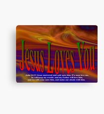 Jesus Valentine Card To You Canvas Print