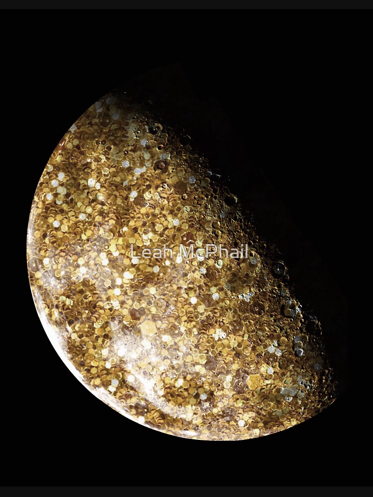 Gold Glitter Moon by LeahMcPhail