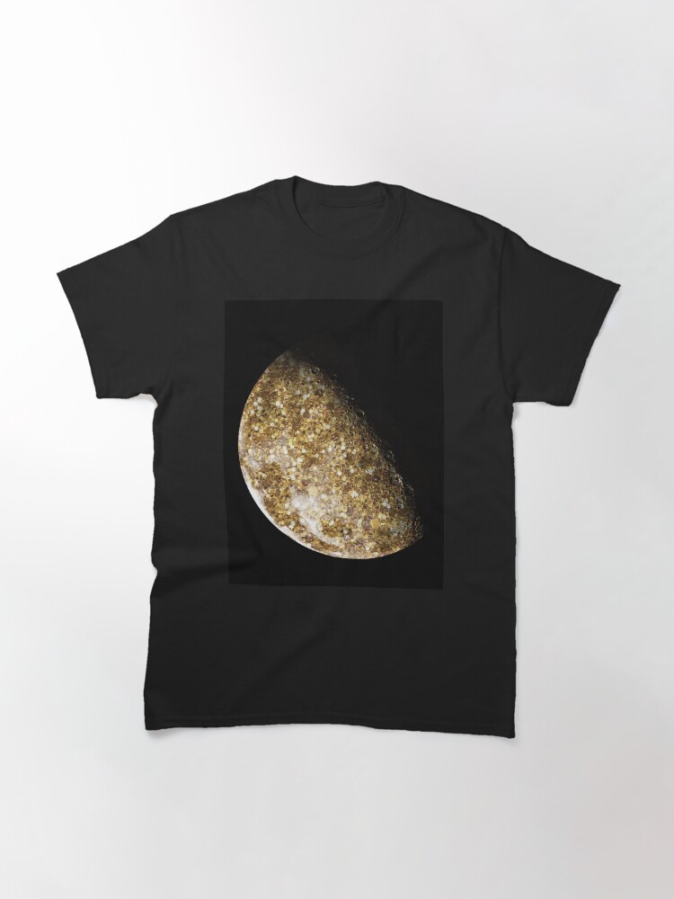 Alternate view of Gold Glitter Moon Classic T-Shirt