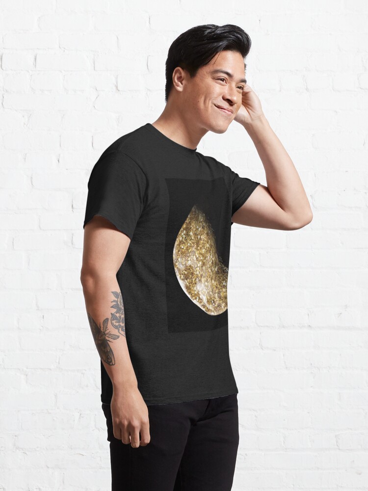 Alternate view of Gold Glitter Moon Classic T-Shirt