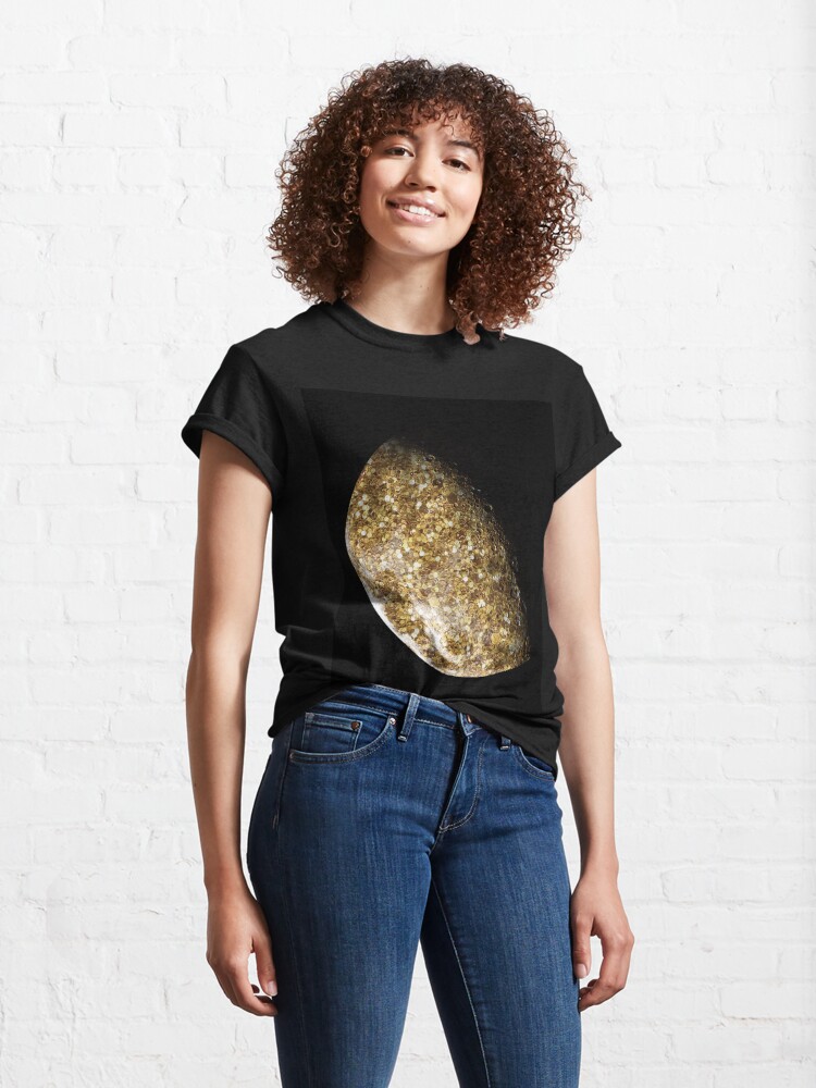 Alternate view of Gold Glitter Moon Classic T-Shirt