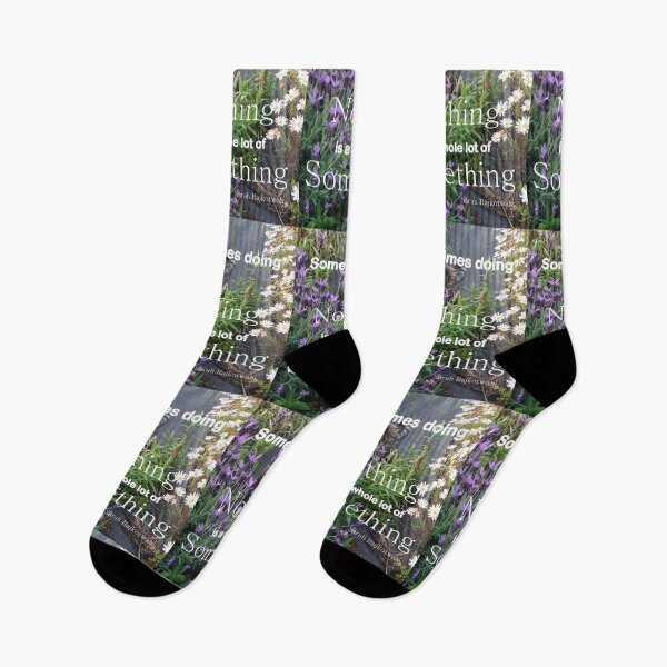 Item preview, Tabby Cat Purple Flowers Doing Nothing Quote designed and sold by Sarah  Rajkotwala.