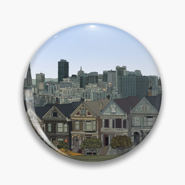 Item preview, Hand Drawn San Francisco Painted Ladies designed and sold by itsrturn.