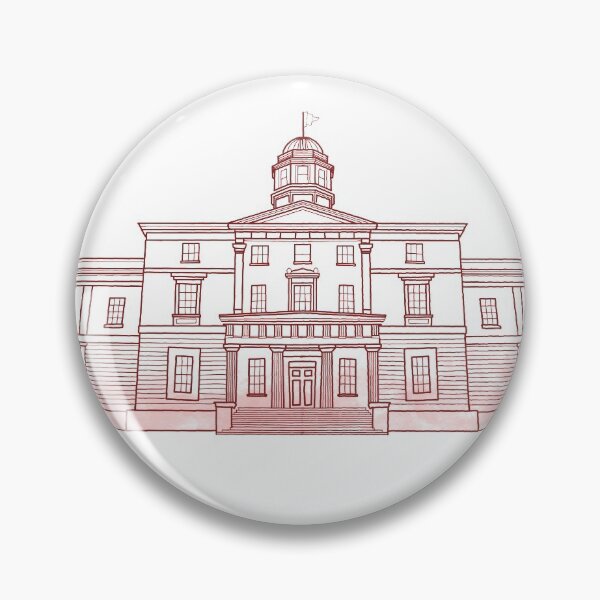 Item preview, McGill University Arts Building Ombre with Red Outline designed and sold by ArtbyAbbyLamdan.