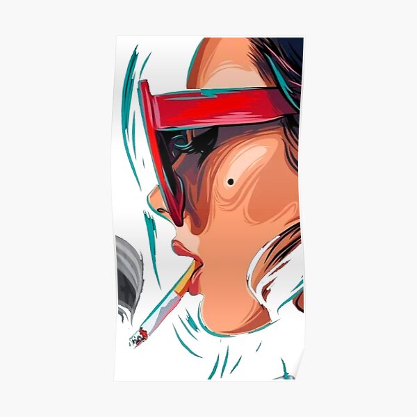 Wandbilder Rauchende Frau Redbubble