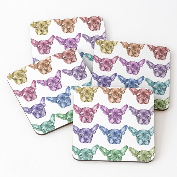 Item preview, French Bulldogs Print designed and sold by Flower Magic .