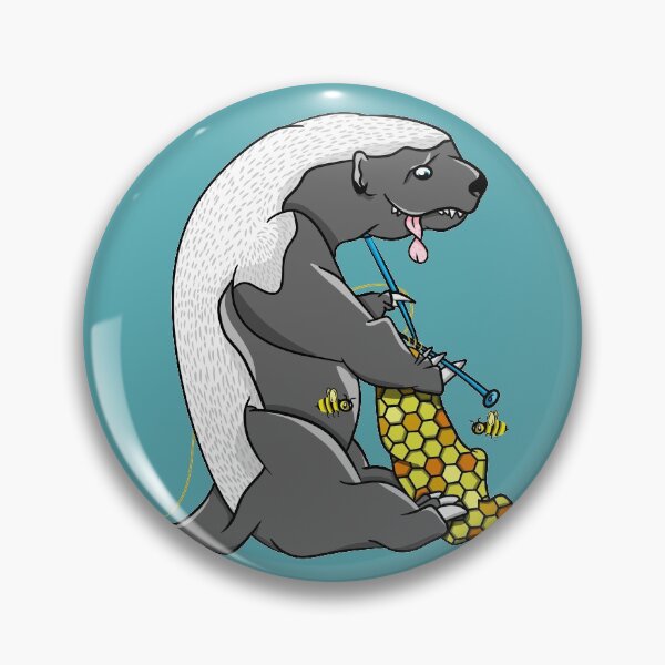 Item preview, Honey badger knitting designed and sold by piedaydesigns.