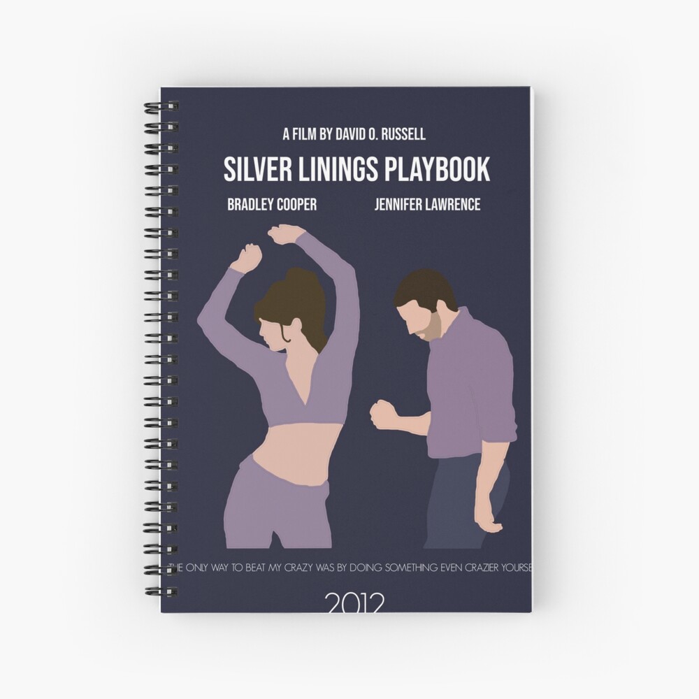 Silver Linings Playbook Minimalistisches Filmplakat Spiralblock Von Augierice Redbubble