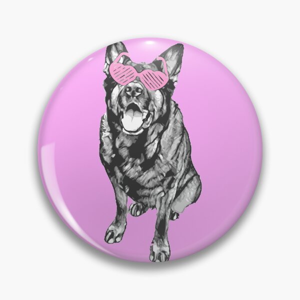 Item preview, German Shepherd with Pink Sunglasses - no text designed and sold by Abbysinthe.