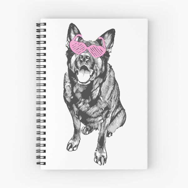 Item preview, German Shepherd with Pink Sunglasses - no text designed and sold by Abbysinthe.