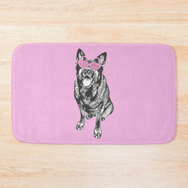 Item preview, German Shepherd with Pink Sunglasses - no text designed and sold by Abbysinthe.