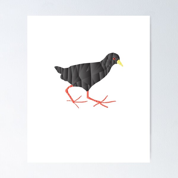 Item preview, Black Crake Low Poly Abstract Bird designed and sold by TastefulTees.