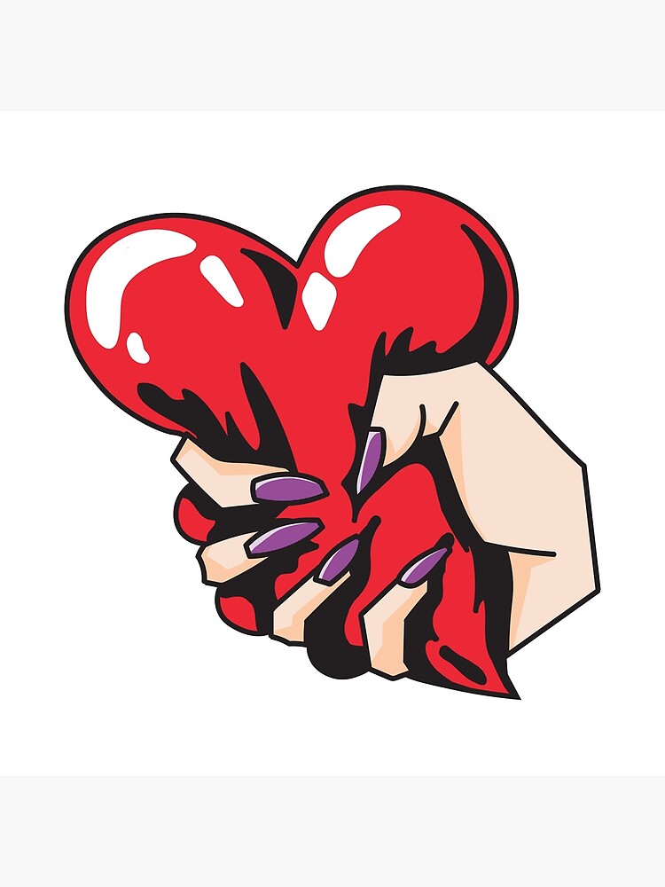 "squeezed heart" Poster by sandraobrien Redbubble