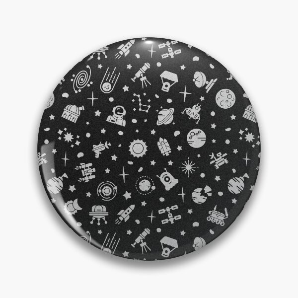 Item preview, ⭐ Space Collage 1 - Filled - Black and White Monochrome designed and sold by Wizzles Emporium.
