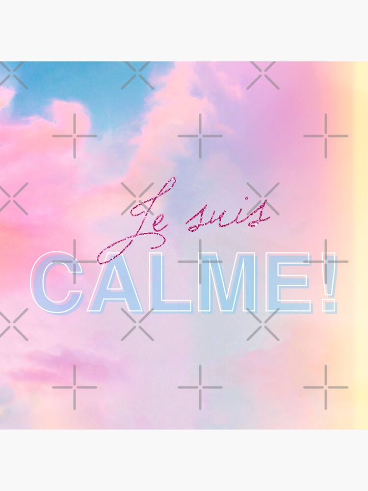 "Je suis calme" Sticker for Sale by nisseandcats | Redbubble