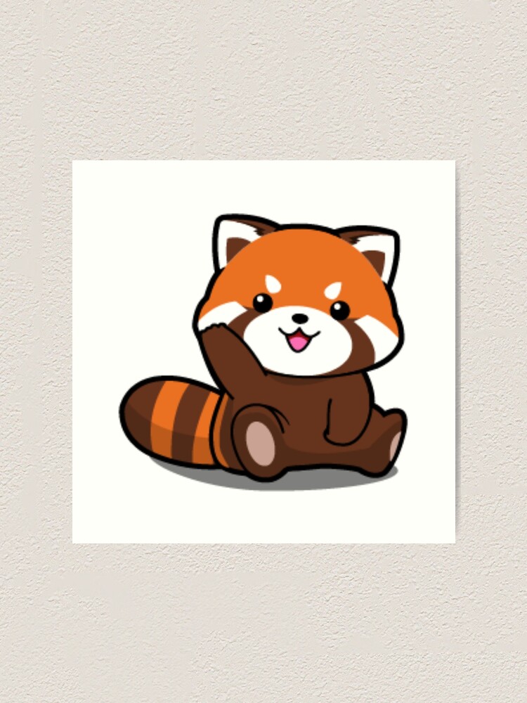 Too Cute Red Panda Art Print By Jiji440 Redbubble